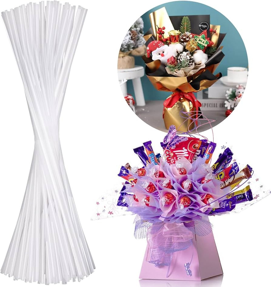 Palksky Cake Pop Sticks for Candy Bouquets, 100-Count 15 Inch Clear Lollipop Sticks for DIY Cooki... | Amazon (US)
