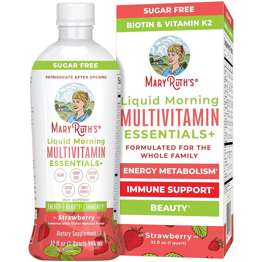 MaryRuth Organics Liquid Morning Multivitamin Essentials+ | Vitamin A C D E B6 B12 Biotin Zinc | ... | Amazon (US)