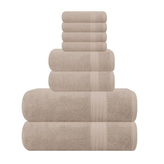 MyOwn Ultra Soft 8-Piece Towel Set - 100% Pure Ringspun Cotton, Contains 2 Oversized Bath Towels ... | Walmart (US)