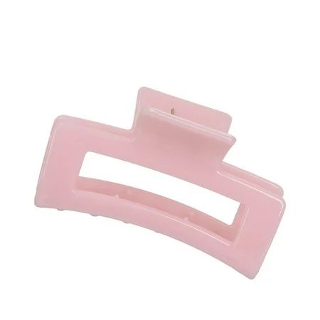 Mojoyce Fashion Women Hollow Candy Color Hair Claw Large Square Hair Clamp (Pink) | Walmart (US)