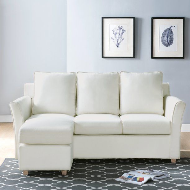 Furniture of America Transitional Fabric Sula Sectional, Cream - Walmart.com | Walmart (US)