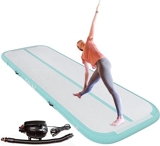 XUNLONG Air Mat Tumble Track 4/8 inchs Thickness Inflatable Gymnastics Training Mat 10ft/13ft/16f... | Amazon (US)