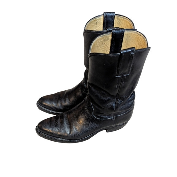 Justin Roper Black Cowboy Boots Size 6D Western | Poshmark
