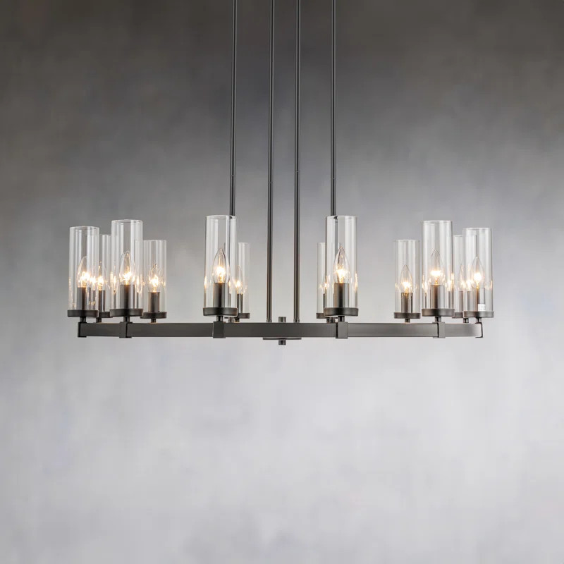 Andrade 12 - Light Dimmable Wagon Wheel Chandelier | Wayfair North America