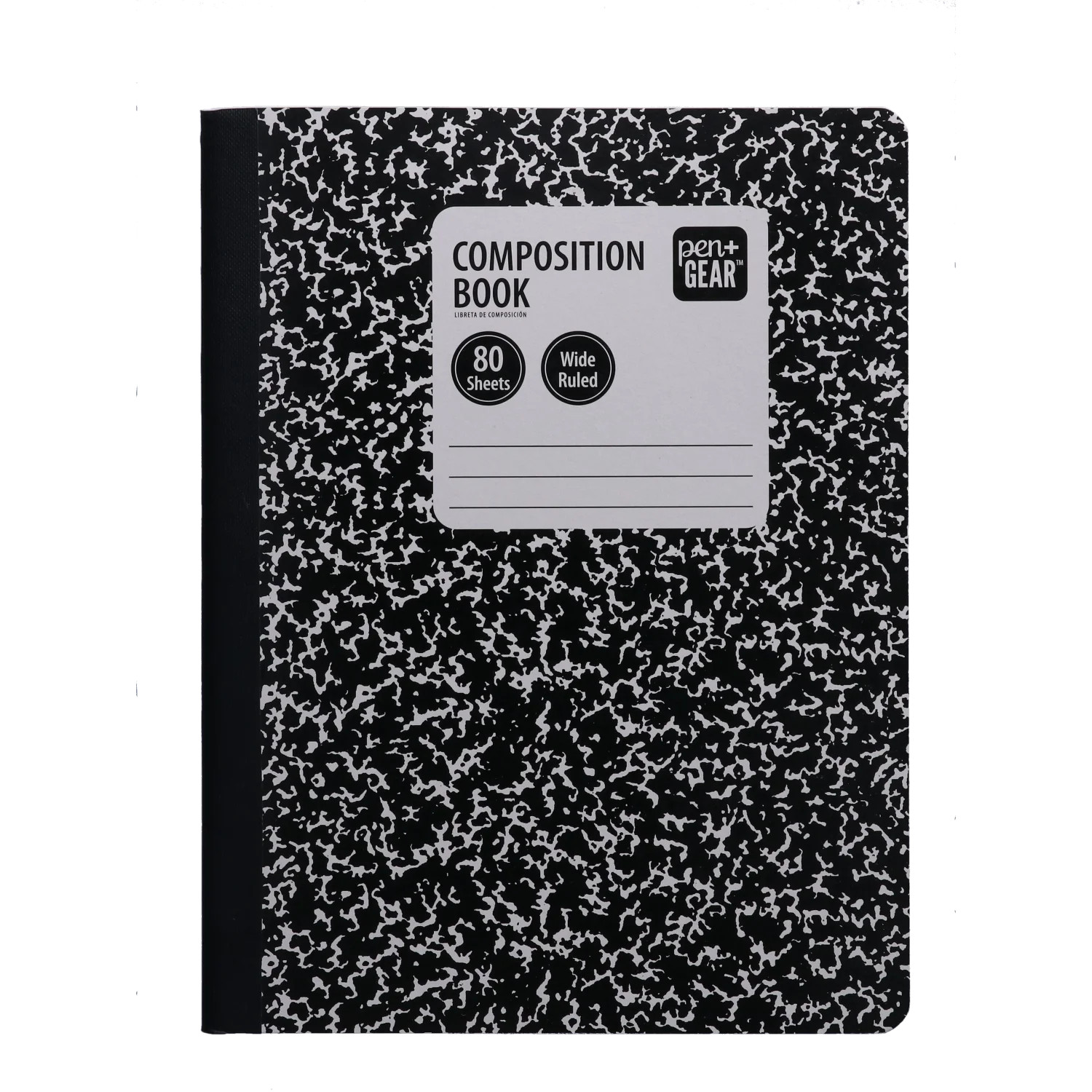 Pen+Gear Composition Book, Wide Ruled, 7.5"x 9.75", Marble Design, Paper Cover, 80 Sheets | Walmart (US)