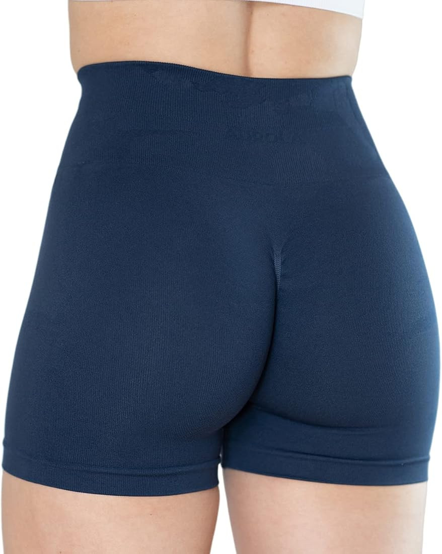 AUROLA CAMO Workout Shorts for Women Seamless Subtle Logo Scrunch Shorts | Amazon (US)