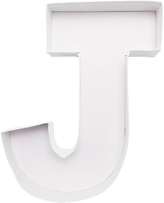 WENPACK 8" Small Fillable Cardboard Letter Shaped Paper Mache Cutouts Candy Tray Food Container(J... | Amazon (US)