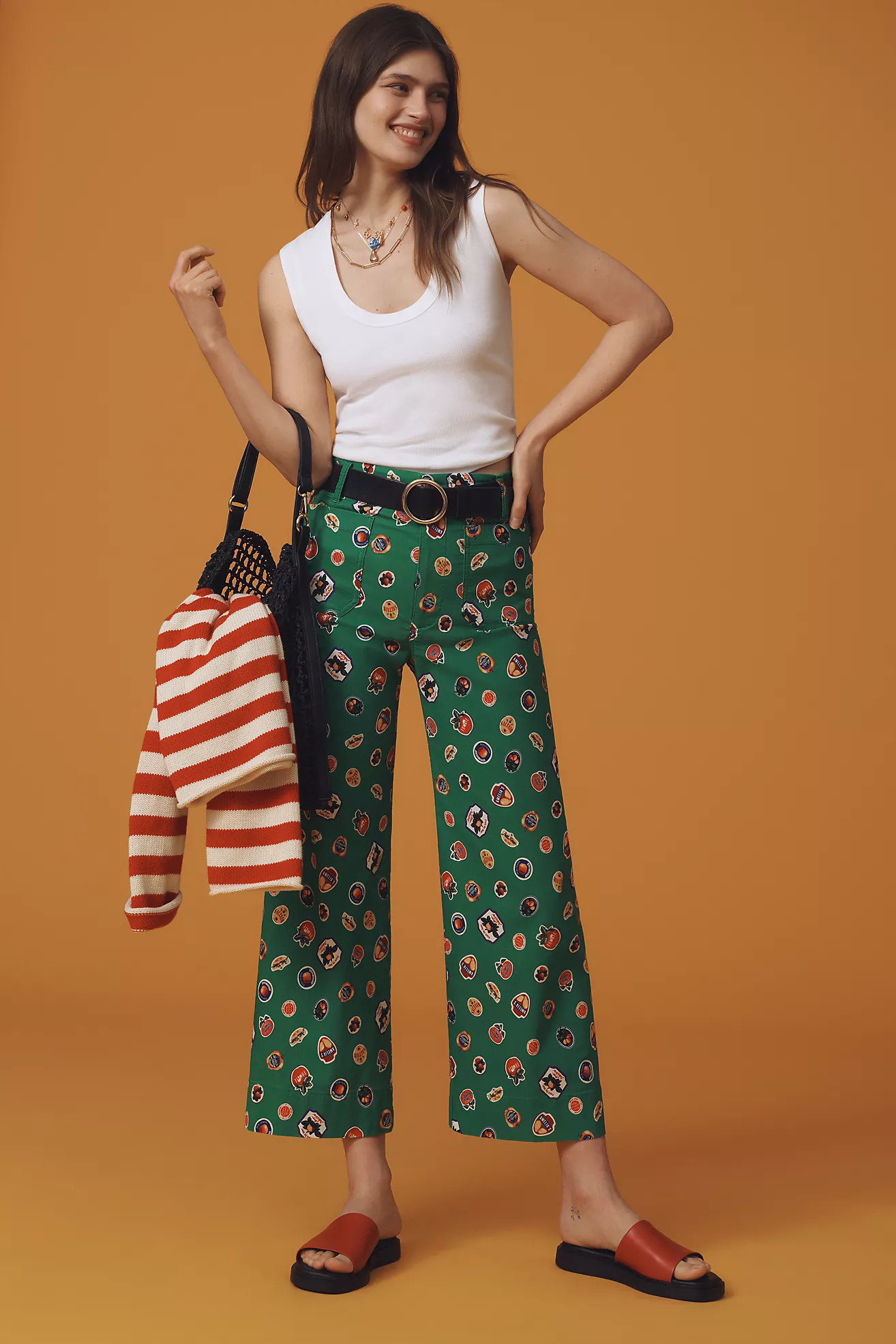 The Colette Cropped Wide-Leg Pants by Maeve: Magic Fabric Edition | Anthropologie (US)