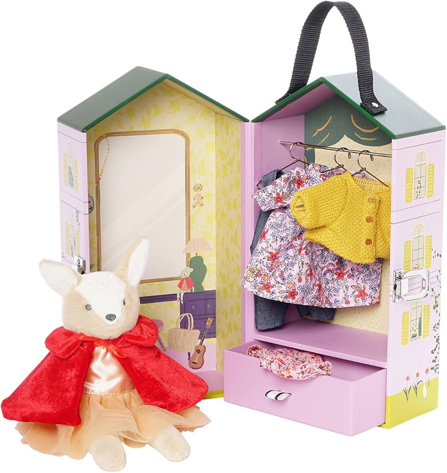 Manhattan Toy Clara's Closet Portable Mini Deer Stuffed Animal Dress-Up 11-Piece Play Set for Kid... | Amazon (US)