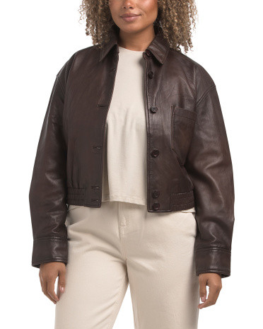 Leather Irma Washed Jacket | TJ Maxx