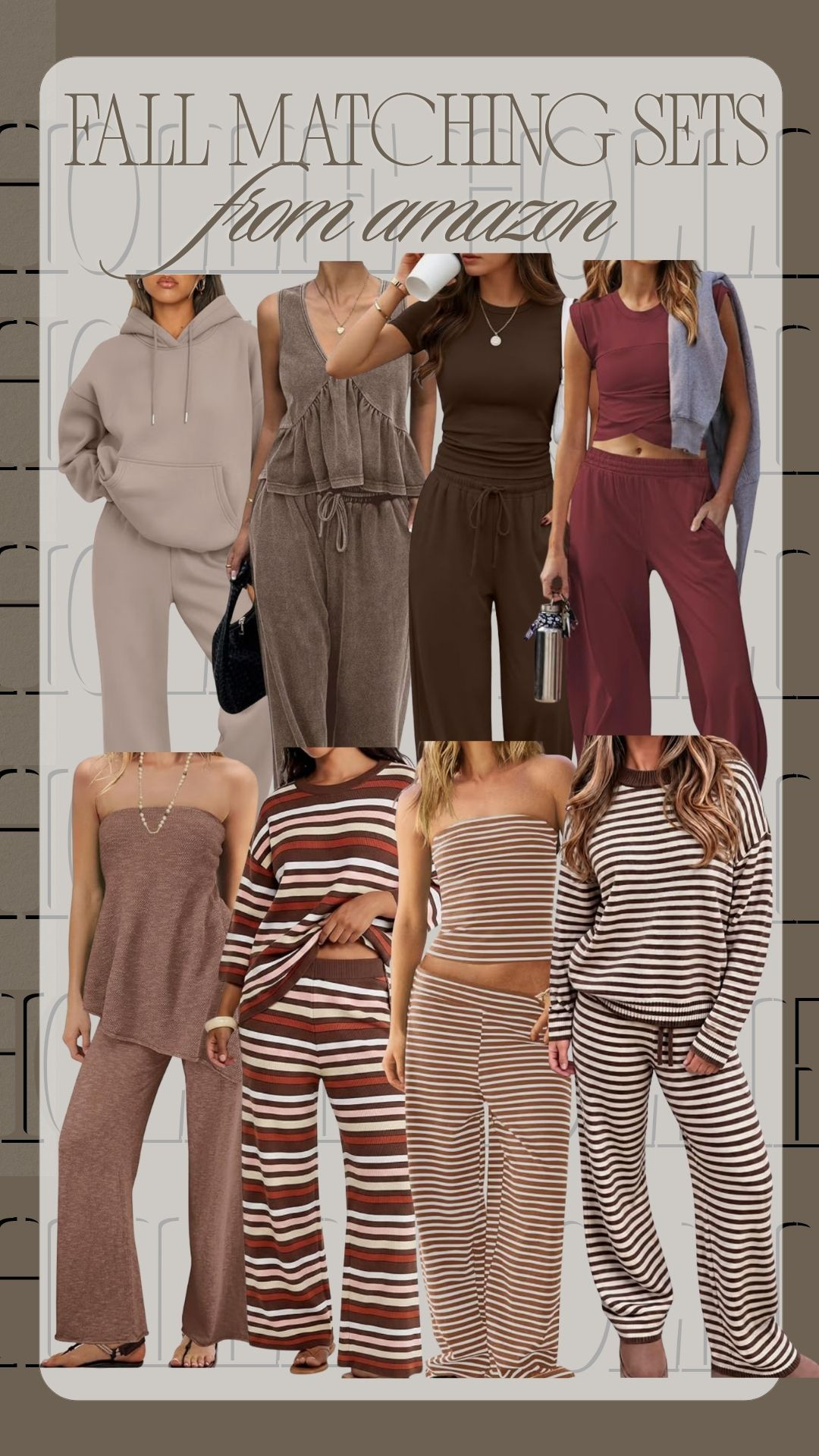 fall matching sets for fall! will be ordering all of these 👏🏼🤎 

 