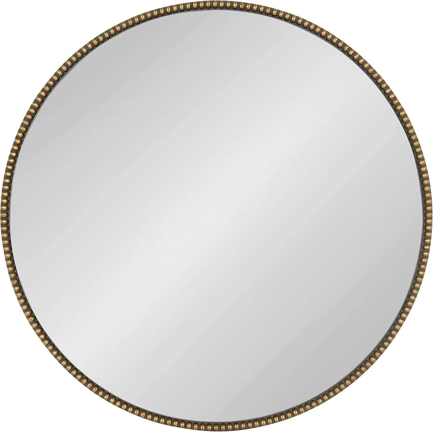 Kate and Laurel Gwendolyn Decorative Round Wall Mirror with Beaded Gold Leaf Frame, 23.6-Inch Dia... | Amazon (US)