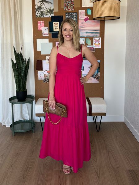 Absolutely love this pink flowy Target dress! I’m in a size small.

#LTKwedding #LTKstyletip #LTKSeasonal