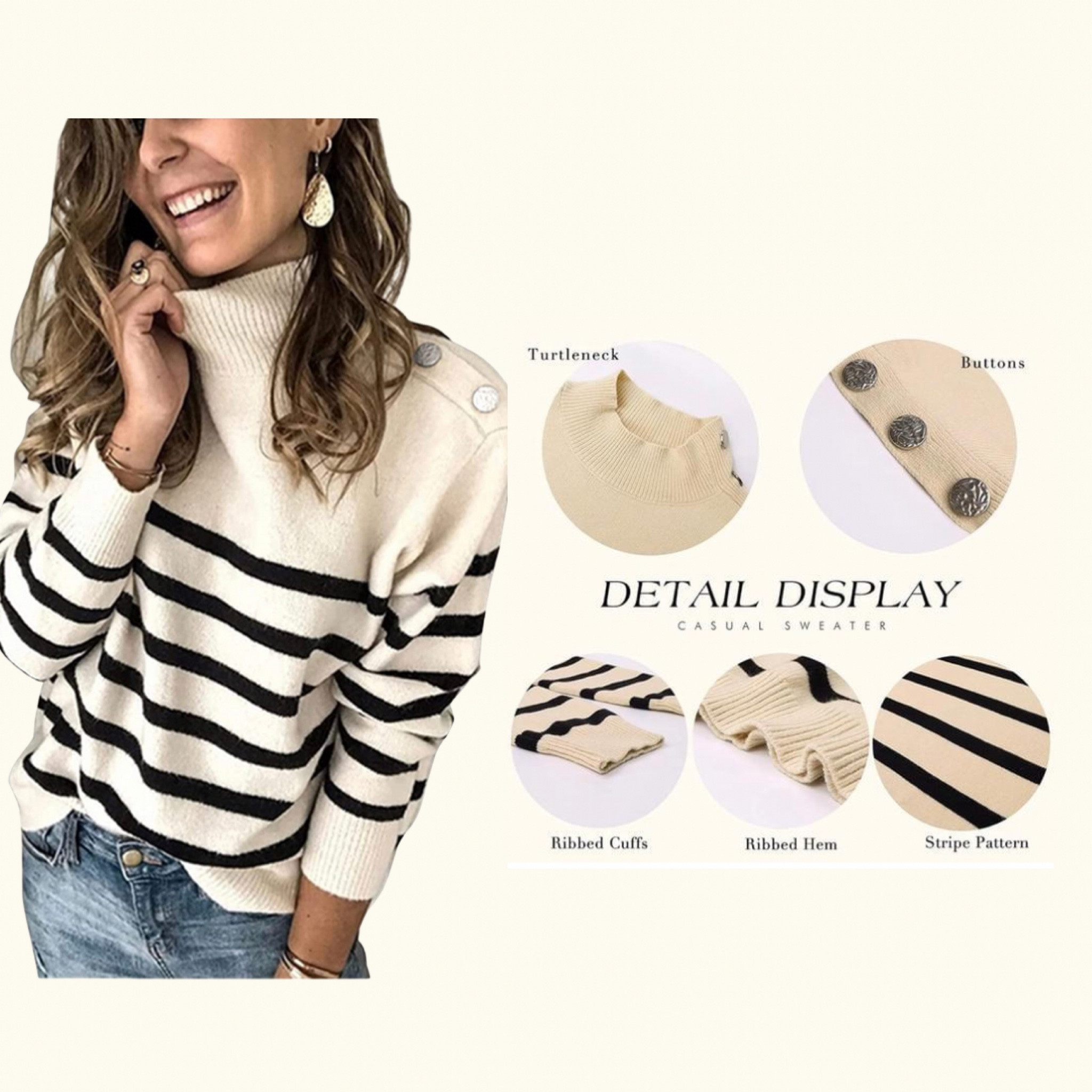 I am obsessed with stripes this season! It’s so cute and timeless. This sweater is super cute and flattering on all body types and it goes with anything. Whether you preferred to wear it with leggings, jeans, flare pants, or even skirts

#LTKunder50 #LTKstyletip #LTKSeasonal