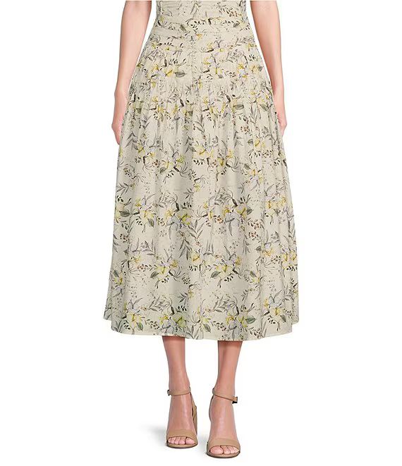 En Saison Mindy Floral Print Coordinating Midi Skirt | Dillard's | Dillard's