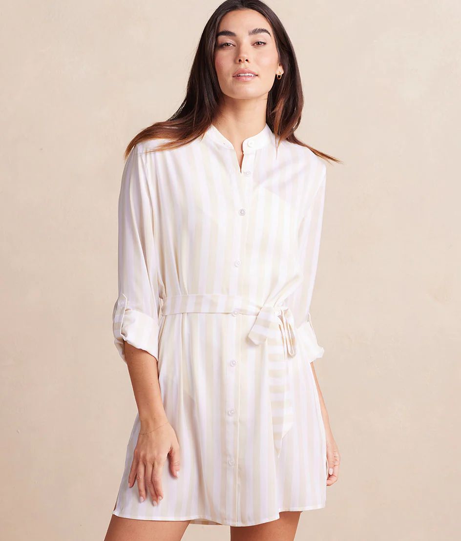 The Silky Luxe Short Effortless Shirtdress Cover-Up | SummerSalt
