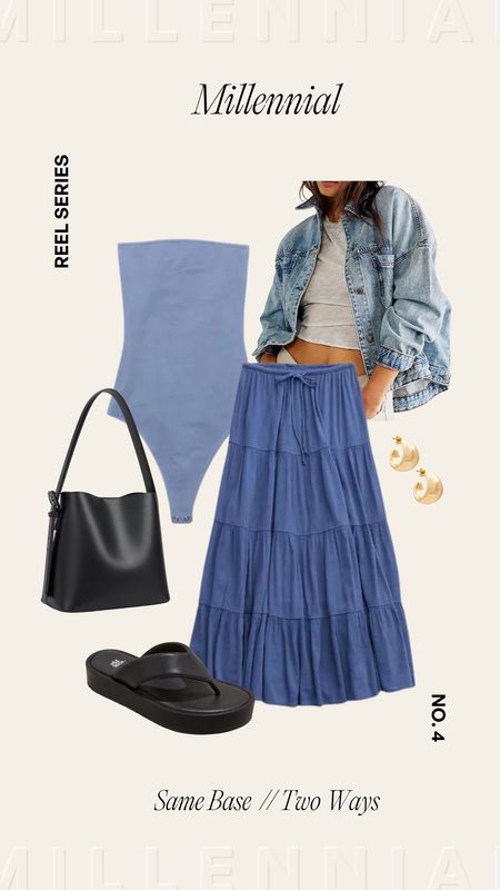 Millennial Vs. Gen Z🤍 obsessed with this skirt!!! #skirt #americaneagle 

Skirt// large 
Jacket// large 
Bodysuit// medium 

#LTKSeasonal #LTKmidsize #LTKstyletip
