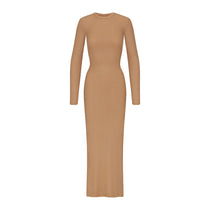 SOFT LOUNGE SHIMMER CREW NECK LONG DRESS | SKIMS (US)