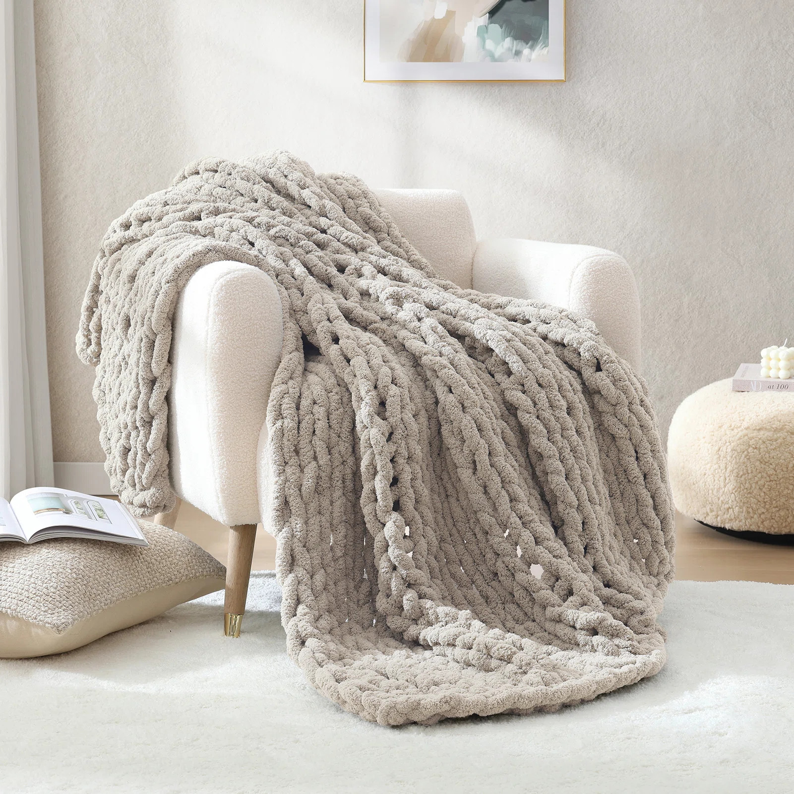 Chunky Knit Blanket Throw | Wayfair North America