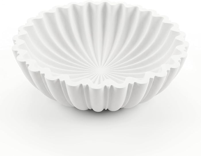 White Decorative Bowl Modern Home Decor - 10.6" Large Resin & Sandstone Centerpiece Bowl for Entr... | Amazon (CA)