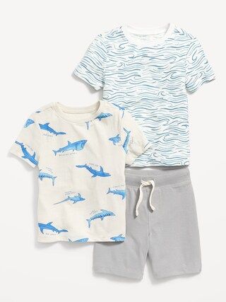 Printed T-Shirts &amp; Pull-On Shorts 3-Pack for Toddler Boys | Old Navy (US)