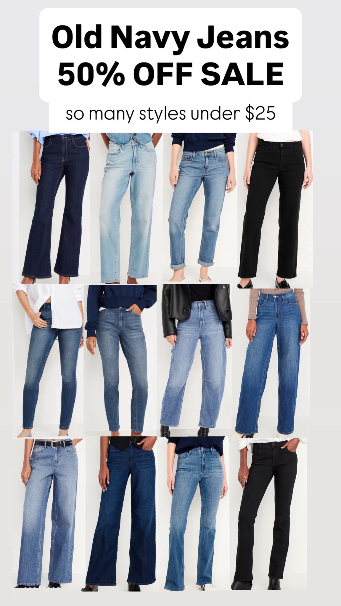 Old Navy Women’s Jeans are on sale!!! So many styles under $25! 

#LTKSaleAlert #LTKFindsUnder50 #LTKgrwm