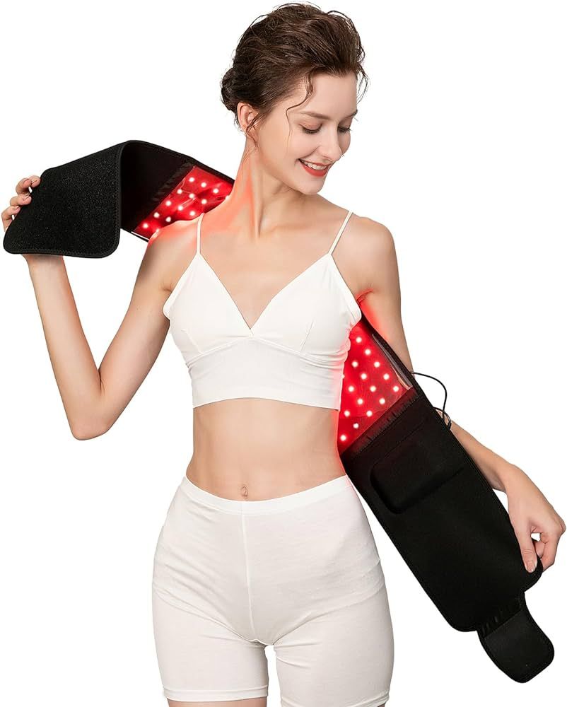 Red Light Therapy Belt, Infrared Light Therapy Wrap Red Light Therapy Device for Body with Timer ... | Amazon (US)