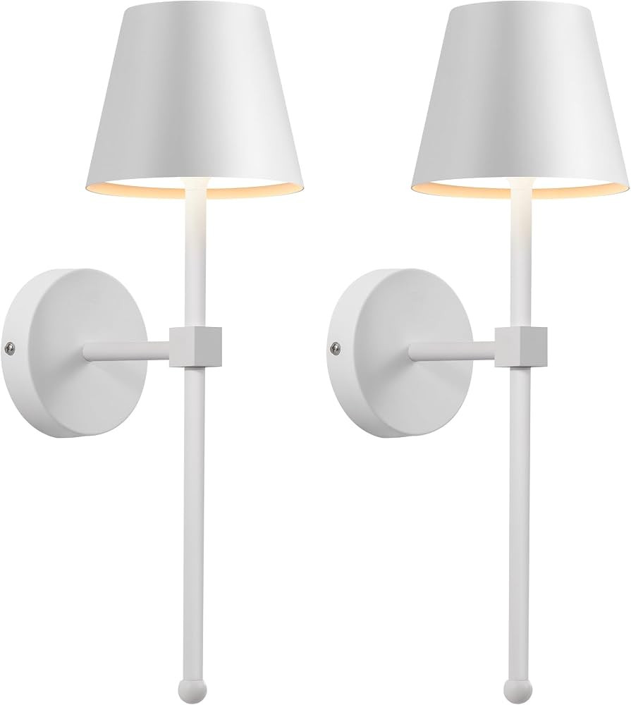 KDG Wireless Wall Sconces Set of 2, Small Cordless 5200mAh Rechargeable Battery LED Wall Lamps, S... | Amazon (US)
