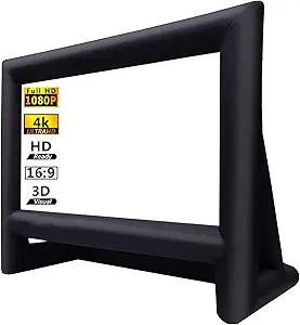 XHYCPY 16ft Inflatable Movie Screen Outdoor Projector Screen with Air Blower Storage Bag - Front/... | Amazon (US)