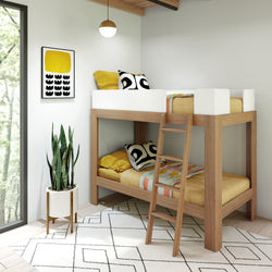 Mid-Century Modern Twin Over Twin Bunk Bed | max & lily