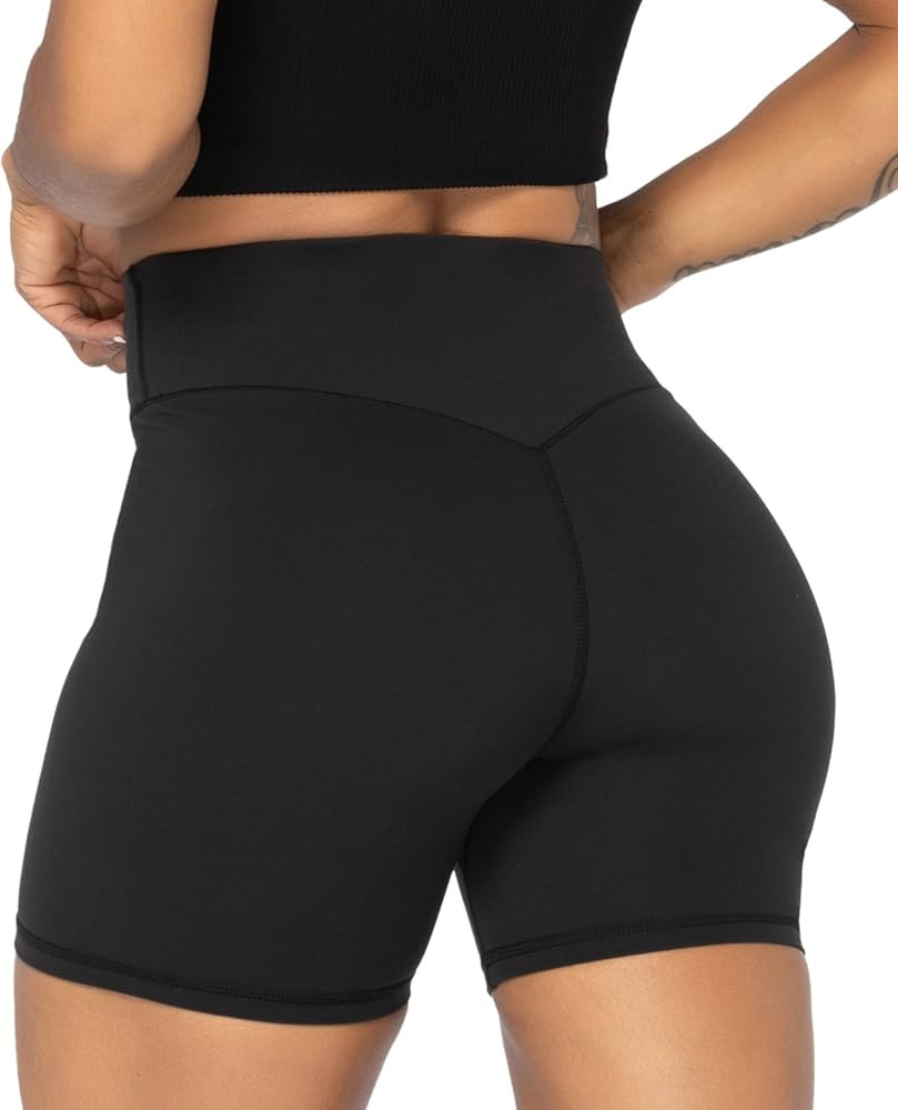 Sunzel High Waist Biker Shorts for Women No Front Seam Soft Yoga Workout Gym Bike Shorts Tummy Contr | Amazon (US)