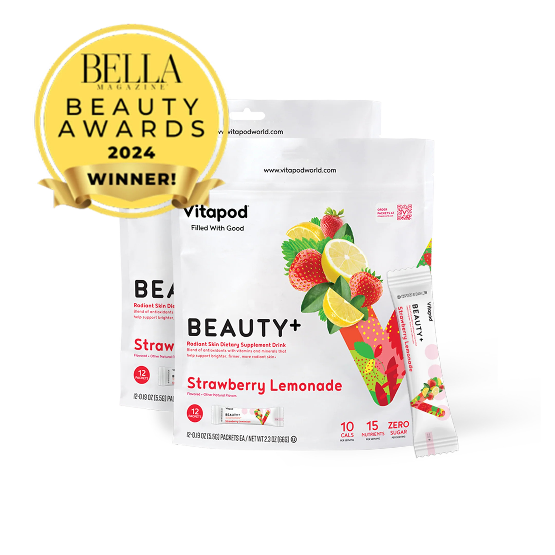 Beauty+ Strawberry Lemonade, 24 Sticks | Vitapod