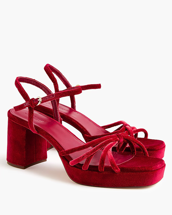 Strappy platform heeled sandals | J.Crew Factory