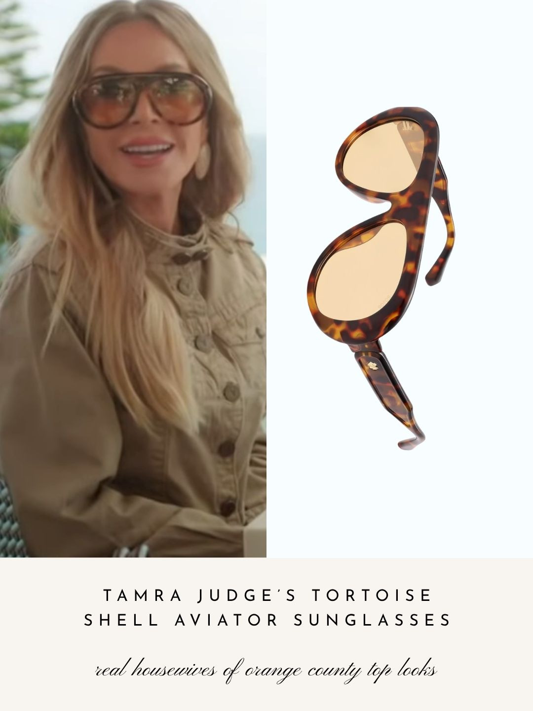 Tamra Judge's Tortoise Shell Amazon Aviator Sunglasses 

 