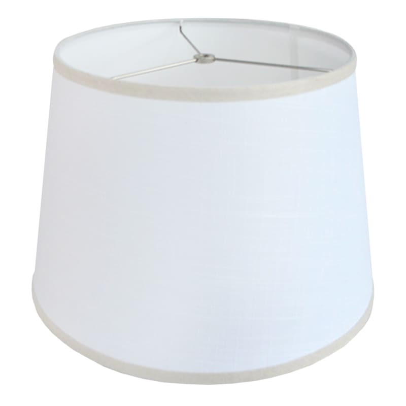 White & Tan Lamp Shade, 11x17 | At Home