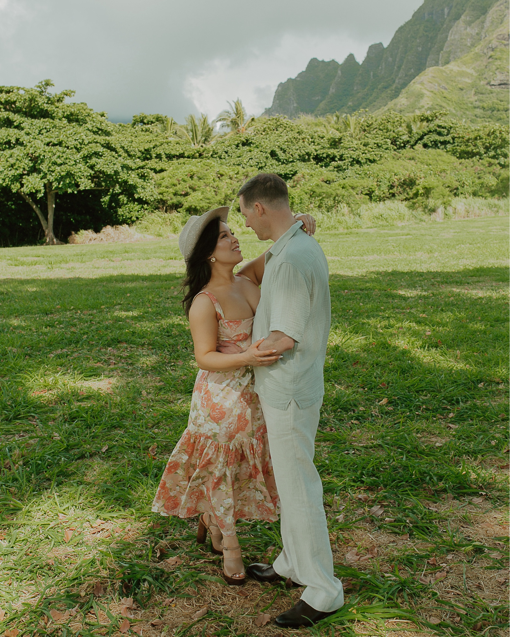 Eric said I’m officially hired as his stylist after our engagement photo shoot in Hawaii 😉 

I’m wearing a size medium dress. Eric is a size medium shirt, size 32 pants.

#LTKTravel #LTKWedding