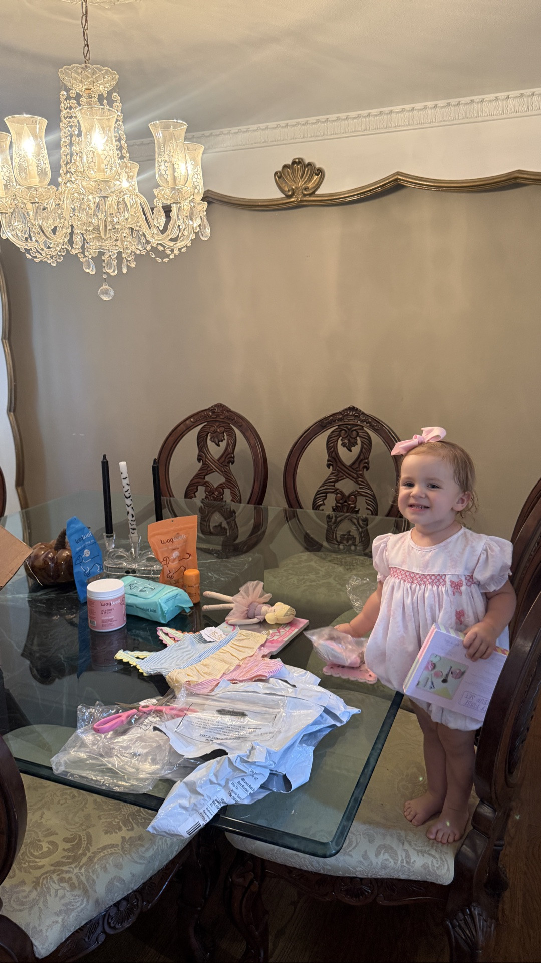 Everybody always loves our package days 🤍 Capri + the pups make every unboxing approximately 100x more entertaining.

This one was such a good one!  We opened the sweetest Mud Pie finds from the sale for Capri, including the cutest picture frame, book, little girls’ makeup, purse, swimsuit + more, plus a whole round of new WagWell goodies for the crew. 🐾

Basically a package day full of tiny-girl things + spoiled-pup things… exactly how we like it around here. 🤍 Everything we’re loving is linked!

@Mud Pie 
@WagWell Pet

✔️Capri’s exact smock is from Cecil & Lou.  Tagged our favorite Smocked Flamingo similar heirloom one!  And her headband bow! 🎀

#LTKFamily #LTKKids #LTKBaby #LTKPets #LTKFinds #LTKSaleAlert #MudPie #MudPieKids #MudPieBaby #KidsStyle #ToddlerStyle #ToddlerFashion #LittleGirlStyle #GirlsSwim #KidsSwim #ToddlerSwimsuit #KidsAccessories #ToddlerAccessories #KidsBooks #ToddlerBooks #KidsMakeup #PretendMakeup #GirlsPurse #PictureFrame #GiftIdeasForKids #ToddlerGiftIdeas #PackageDay #Unboxing #FamilyFavorites #MomFinds #MomLife #DogMom #DogMomLife #PetFavorites #PetEssentials #DogEssentials #DogCare #WagWell #WagWellies #Pomeranian #PomeranianLife #TheHouZoo

Keywords: Mud Pie sale, Mud Pie girls, Mud Pie toddler clothes, Mud Pie swimsuit, toddler swimsuit, little girls purse, kids makeup, toddler makeup, toddler books, children’s books, kids picture frame, toddler gifts, little girl gifts, package day, family unboxing, WagWell, WagWell dog products, dog wellness, dog care essentials, pet essentials, dog mom favorites, Pomeranian essentials, puppy products, LTK kids, LTK family, LTK pets

#LTKdayinmylife #LTKKids #LTKBaby
