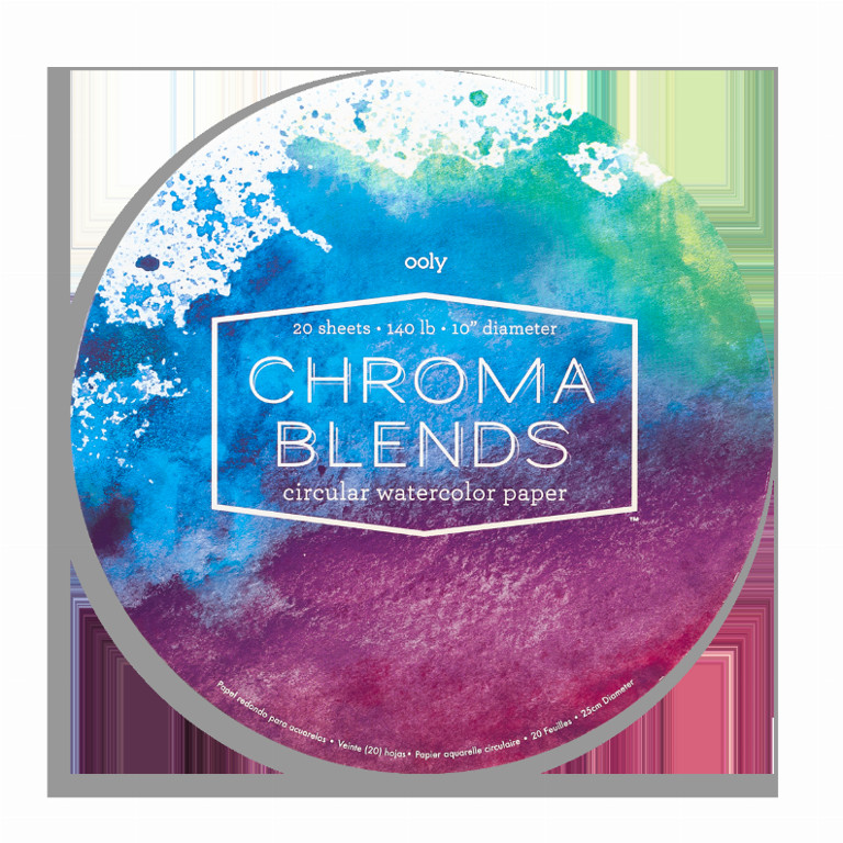 OOLY Chroma Blends Circular Watercolor Paper Pad - 20 Sheets, 10" Diameter | Walmart (US)