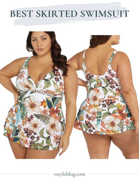 Best Skirted Swimsuit: Artesands Into the Salt Swimdress. This swimsuit is amazing for a busty body. It has the right amount of support and fits beautifully! 

#LTKStyleTip #LTKSwim 

#LTKmidsize #LTKplussize #LTKSeasonal