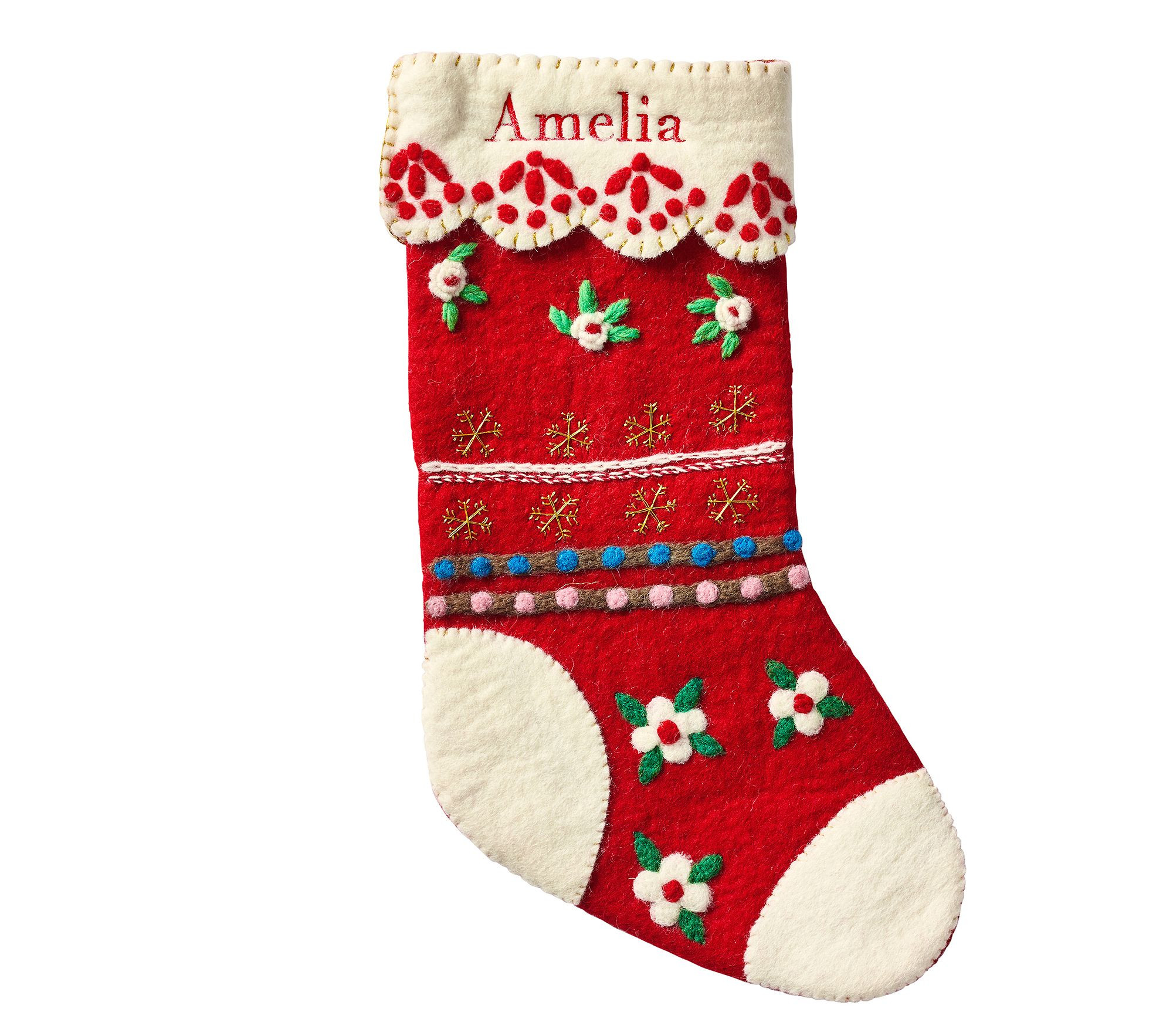 Scenic Felted Wool Christmas Stocking Collection | Pottery Barn Kids