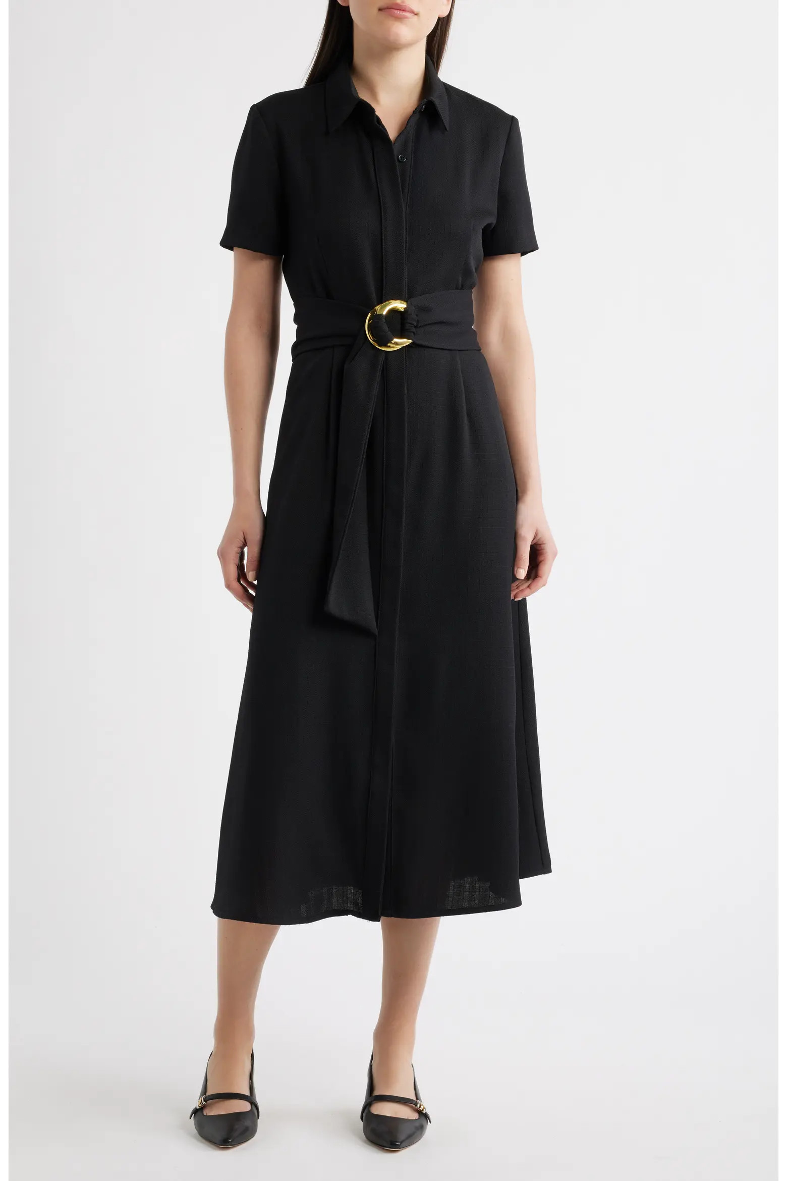 Belted Midi Shirtdress (Women) | Nordstrom | Nordstrom