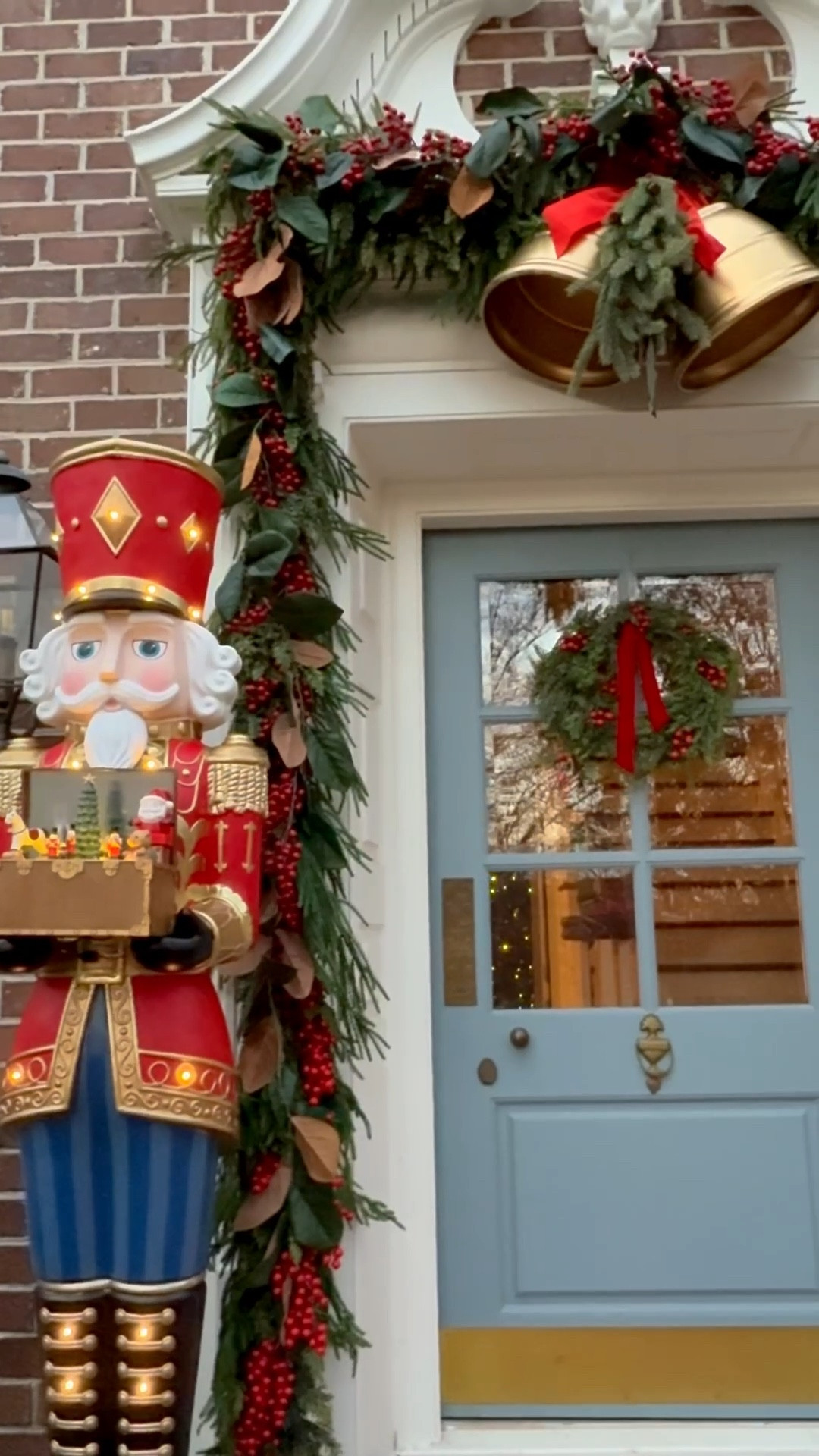 I wanted our Colonial home to feel like a storybook Christmas this year… and these giant nutcrackers definitely understood the assignment. 🎄✨

The garland, the bells, the magnolia leaves, her little twirls on the brick steps—it all feels like the Christmas I used to imagine as a kid. There’s just something special about creating moments she’ll remember every time she sees this porch.

Magic doesn’t have to be big… but sometimes it’s really fun when it is. 😉

#LTKHome #LTKSeasonal #LTKHoliday