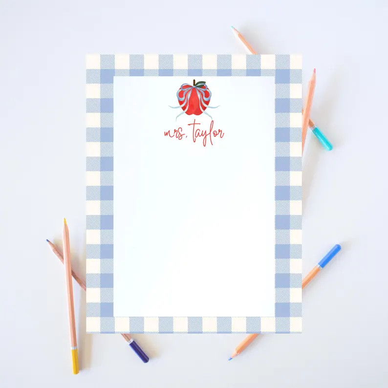 Teacher Gift Personalized Notepad Teacher Notepad Back to School Gift Teacher Appreciation Gift T... | Etsy (US)