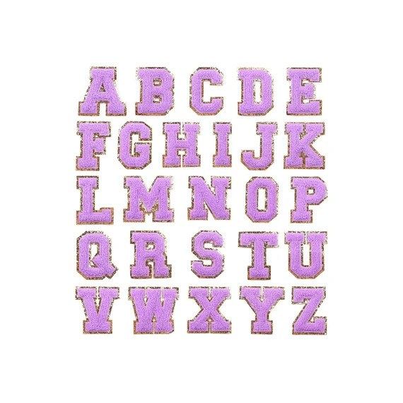 Purple Chenille Letter Patches  3 Inches  Iron on | Etsy | Etsy (US)
