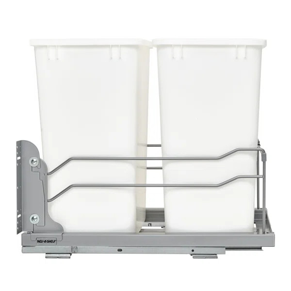 Rev-A-Shelf Double Pull Out Trash Can 35 Qt with Soft-Close | Wayfair North America