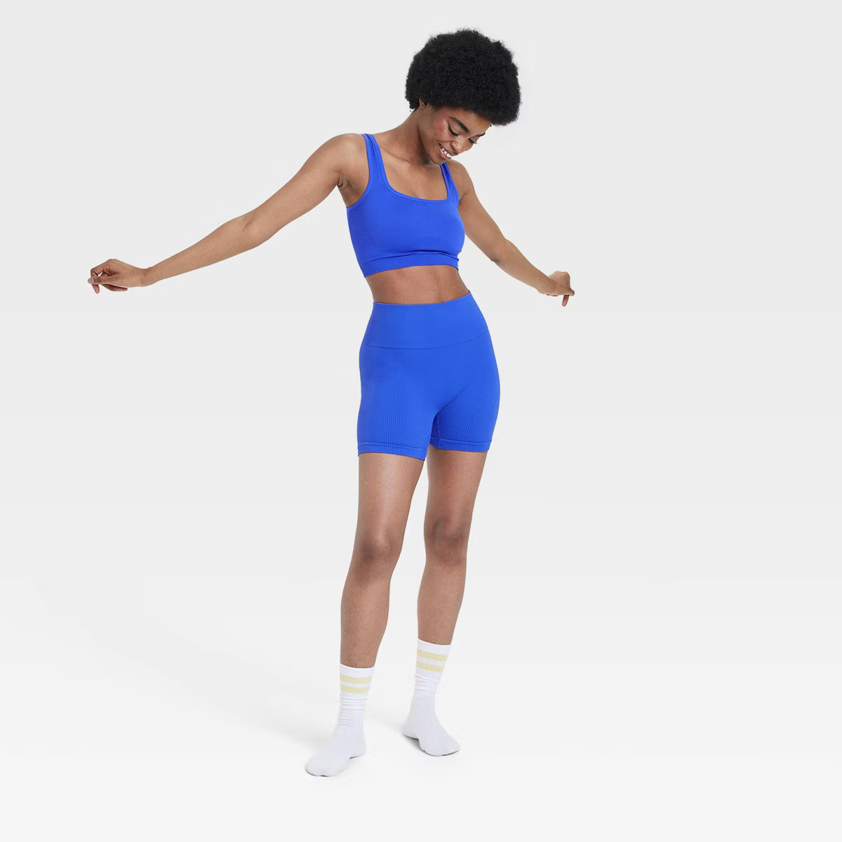 Women's Seamless Ribbed Bike Shorts - Colsie™ | Target