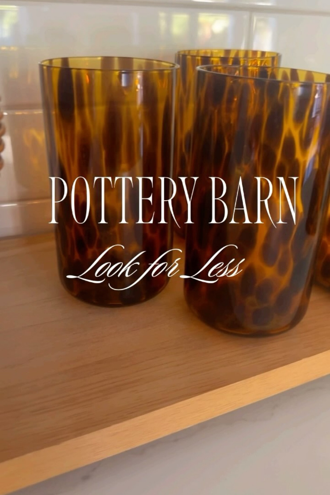 POTTERY BARN LOOK FOR LESS!

OK who knew glassware could be so PRETTY!  Love the pattern and the colors!
Elevate your bar with these sophisticated and chic 4pc drinking glass set.
 
These tortoise shell highball glasses from @walmart are a great dupe for the PB version.
A set of 4 at Walmart is only $18 vs $50 for the PB version. 
#homedecor #kitchenfinds #affordablehomedecor
#homeinspo #neutralhome #boujeeonabudget
#potterybarndupe #designonadime