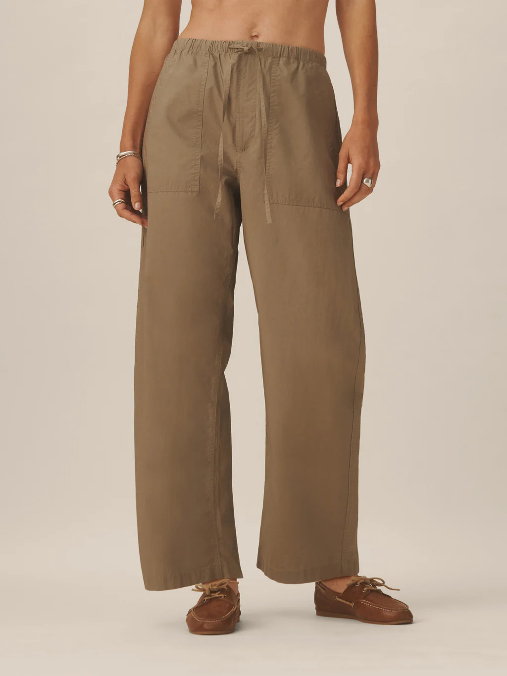 Putty Parachute Poplin Pull-On Pant - Buck Mason- Modern American Classics | Buck Mason