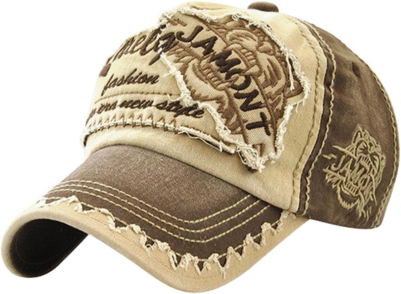 MINAKOLIFE Vintage Distressed Washed Cotton Adjustable Baseball Cap Dad Hat | Amazon (US)