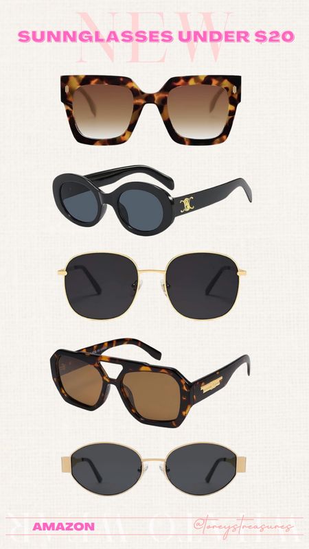 Amazon sunglasses all under $20! Look just like designed! 

#LTKtravel #LTKfindsunder50 #LTKstyletip